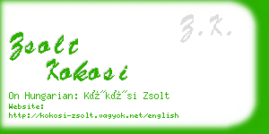 zsolt kokosi business card